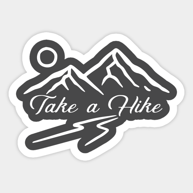 Take a Hike - White Version Sticker by SommersethArt